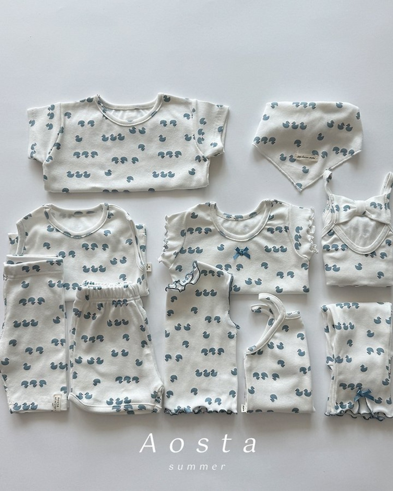 [Aosta] Ribbed Short Sleeve T-shirt / [아오스타] 골지반팔티