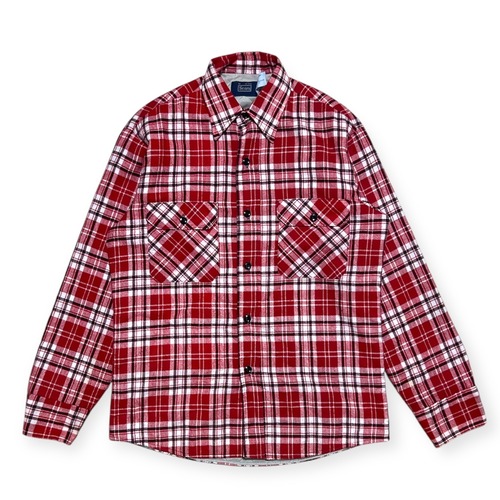 Sears|キルティングネルシャツ|PERMA-PREST USA製 レッドチェック 70s〜80s|実寸M相当 コンディションB