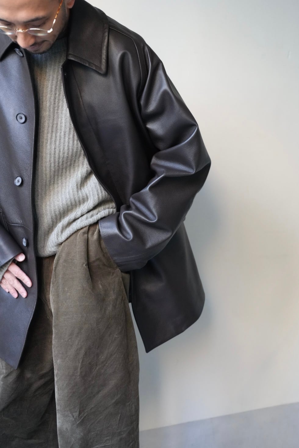 MAATEE&SONS LEATHER HALF COAT | TOMMY'S KURAMAE