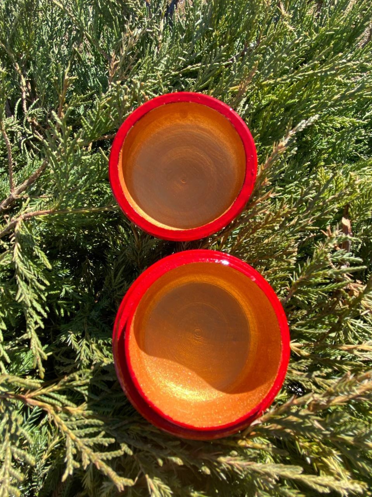 ペトリキフカ塗り　木製ジュエリーボックス・バルーン（ホメンコ作）　小物入れ - 3