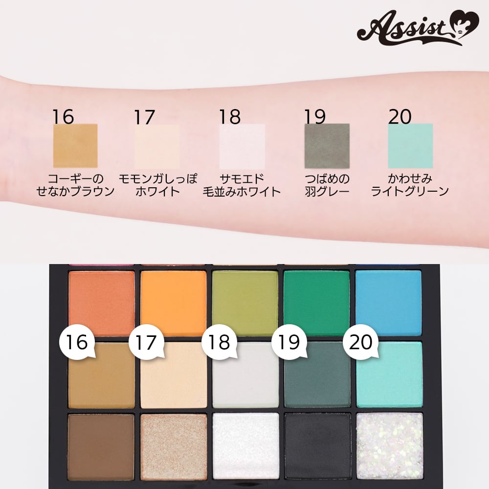 アシストウィッグ【25色メイクアップパレットAS】アシストオリジナル