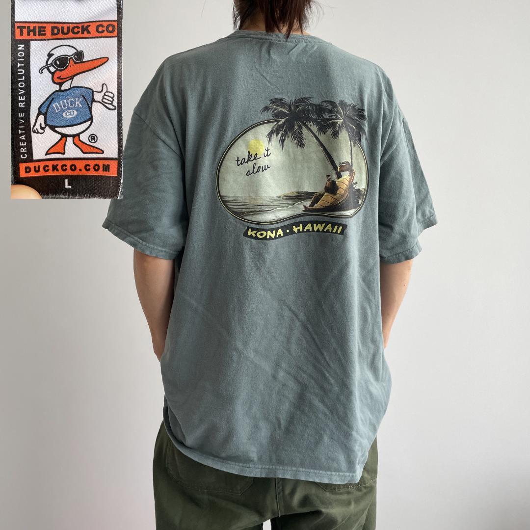 GF120 Tシャツ ハワイ サーフィン カメ DUCK CO バックプリント
