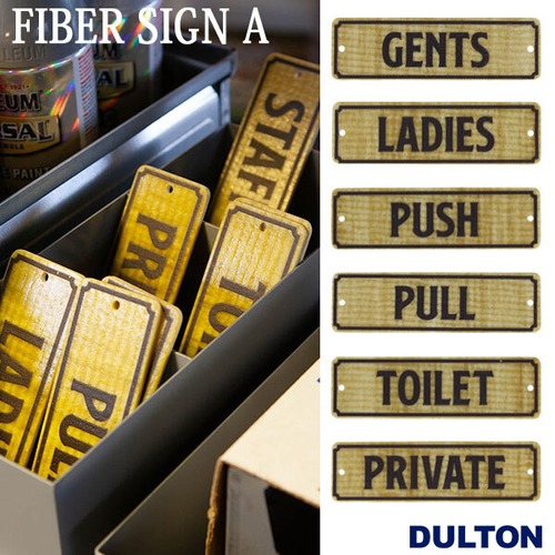 FIBER SIGN A ファイバー サイン A グラスファイバー メッセージプレート ダルトン DULTON