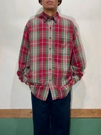 90's LANDS'END Flannel Shirt 【L】