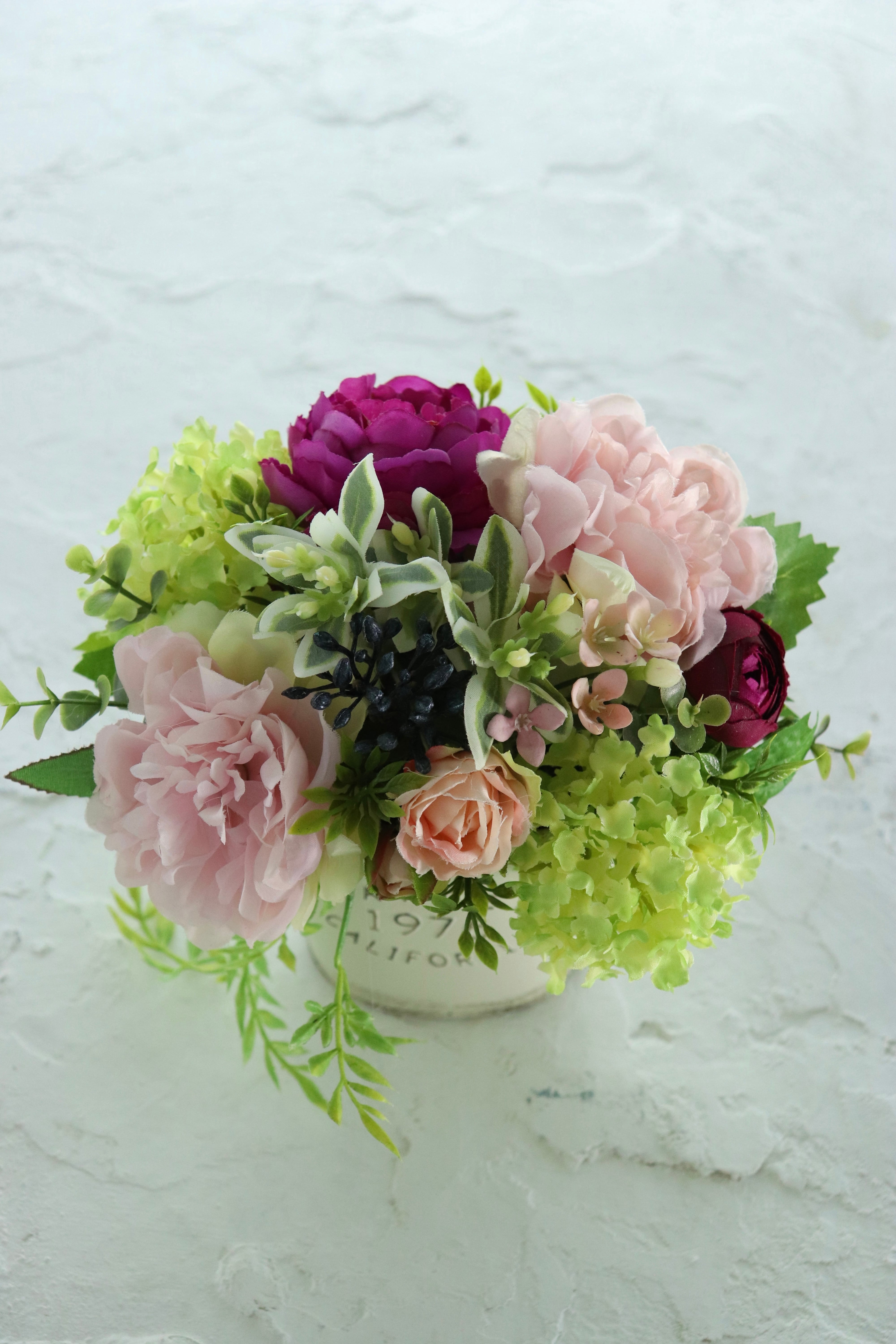 ガーデン風アレンジ☆アーティフィシャルフラワー ギフト インテリア