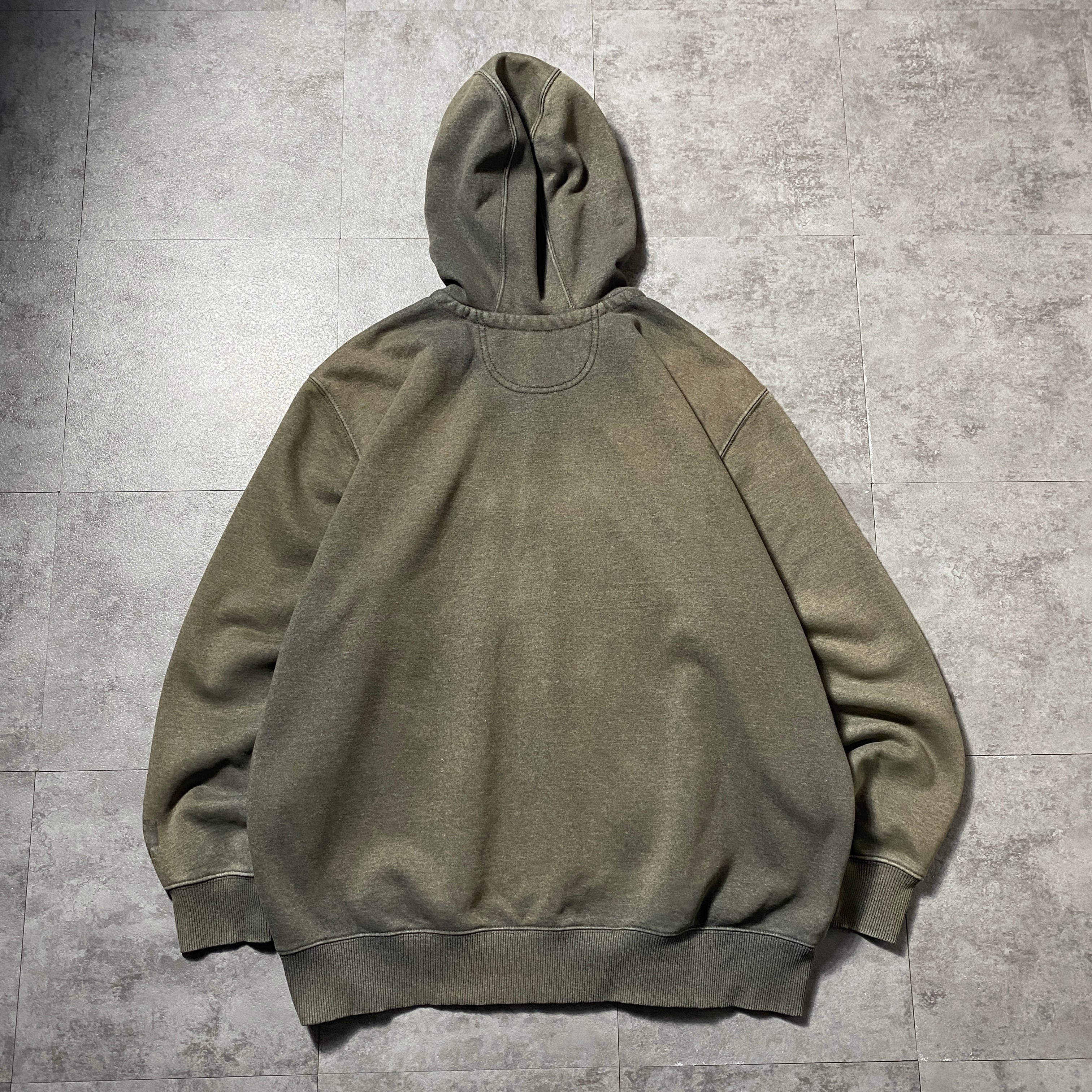 Size.XL】carhartt カーハート 刺繍企業ロゴ 最高フェード ダメージ