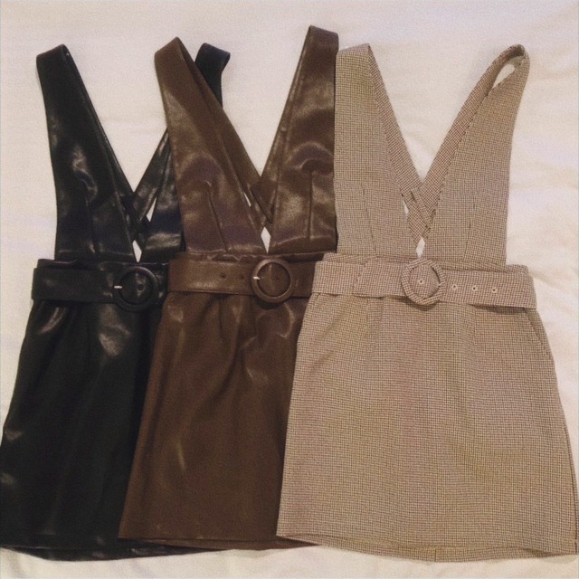 original belt jumper skirt