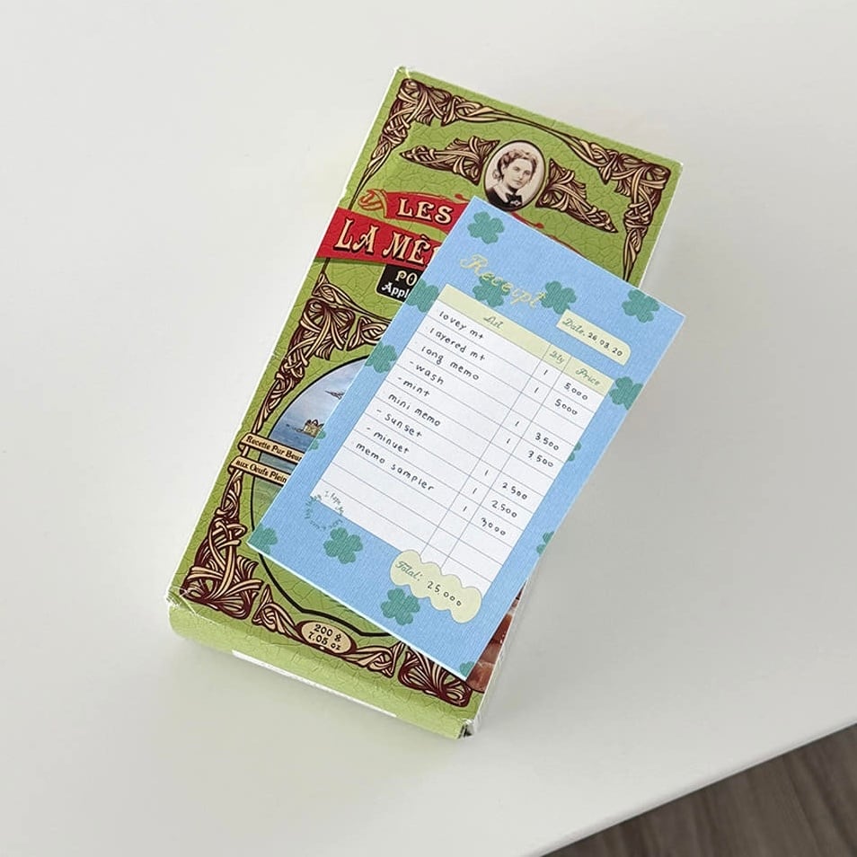 i mean it】receipt memo 02 メモ帳 | 韓国文具・雑貨 kaulcoffee.studio