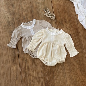 【BABY】レース襟プリンセスロンパース