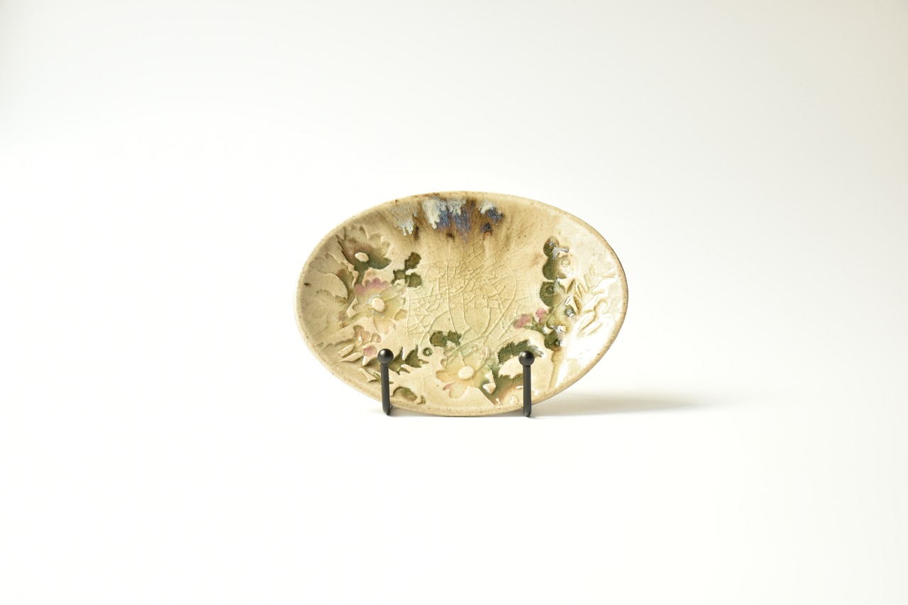 小代瑞穂窯 / 福田るい : ボタ ダ円皿 (小) ①