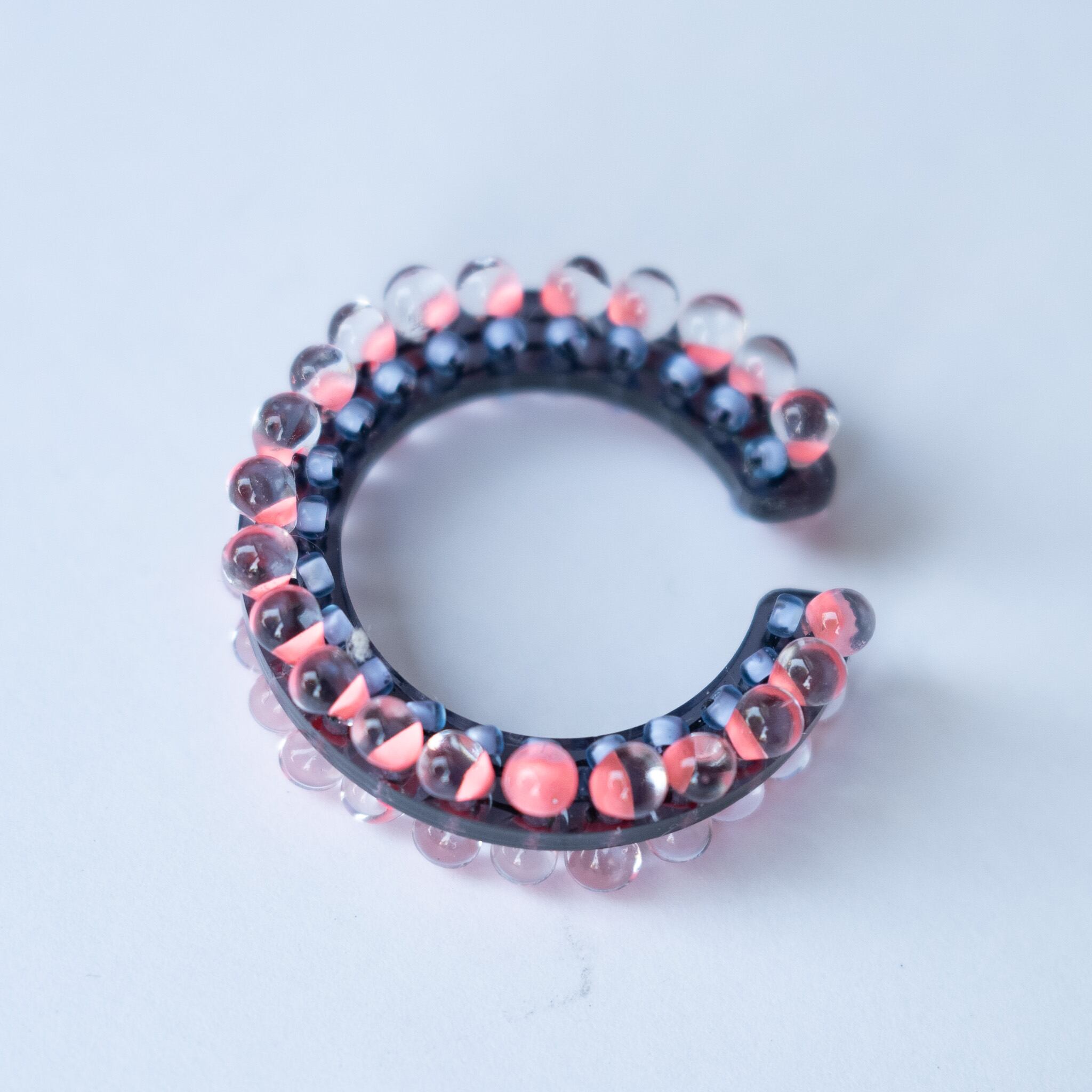 puzzle ring ear cuff L  [08]