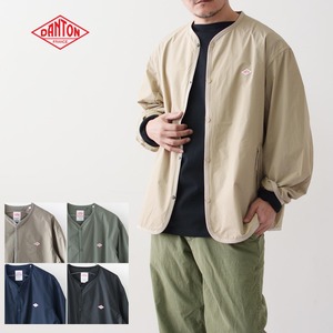 DANTON [ダントン] MEN'S NYLON TUSSER COLLARLESS JACKET [DT-A0280NTU] ナイロン タッサー カラーレス ジャケット・アウター・メンズ・男性用・MEN'S [2023SS]