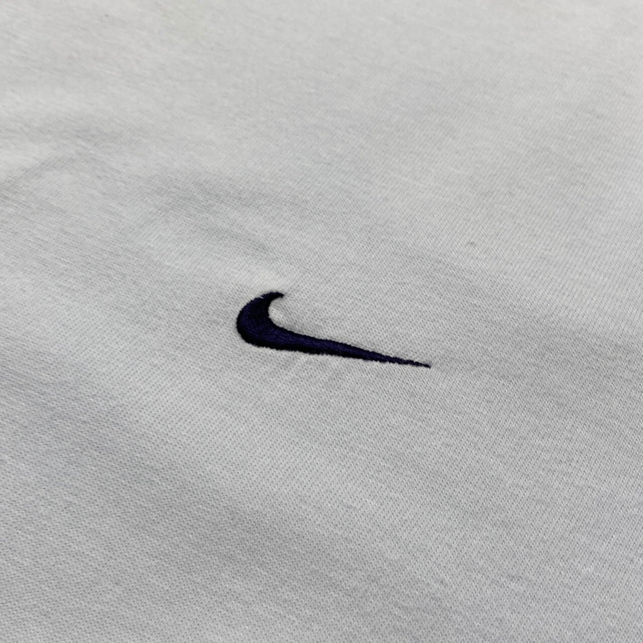00年代 NIKE ナイキ スウォッシュロゴ 刺繍 リンガーTシャツ メンズL 