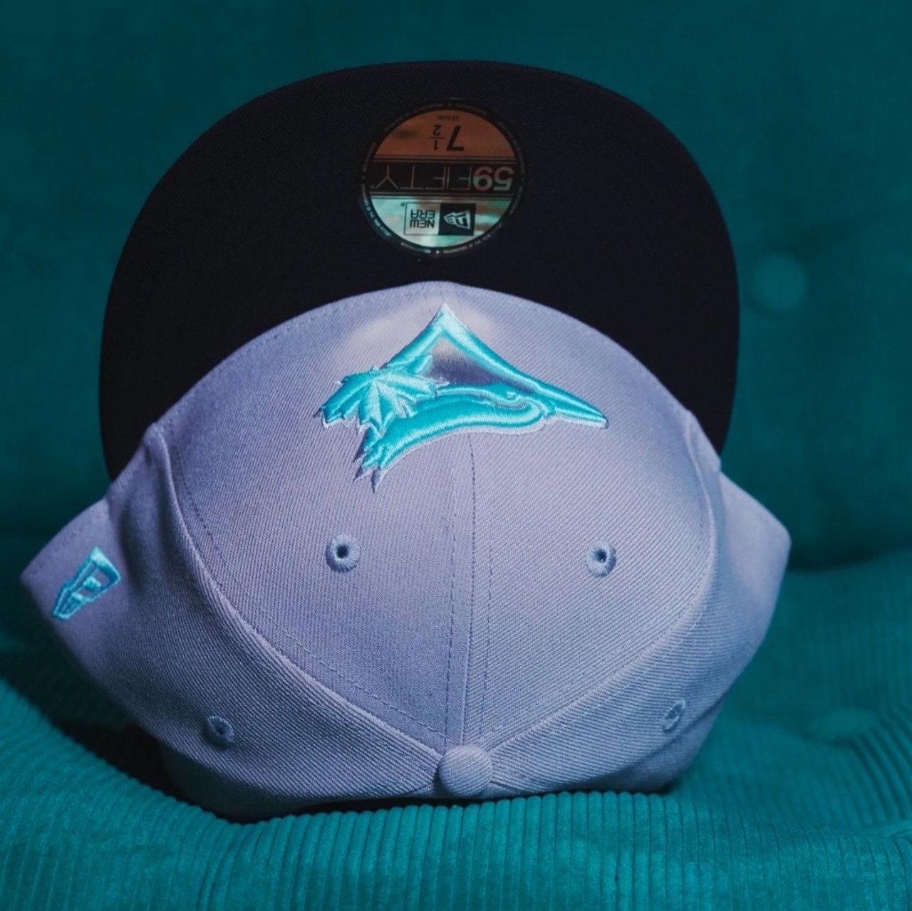 【gifthat別注】NEW ERA 59FIFTY/5950 TORJAY トロント・ブルージェイズ　GRAY BLACK SEAGLASS