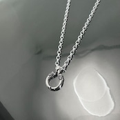 CROWN HORSESHOE w/ BLACK DIAMOND NECKLACE / クラウンホースシューブラックダイヤモンドネックレス