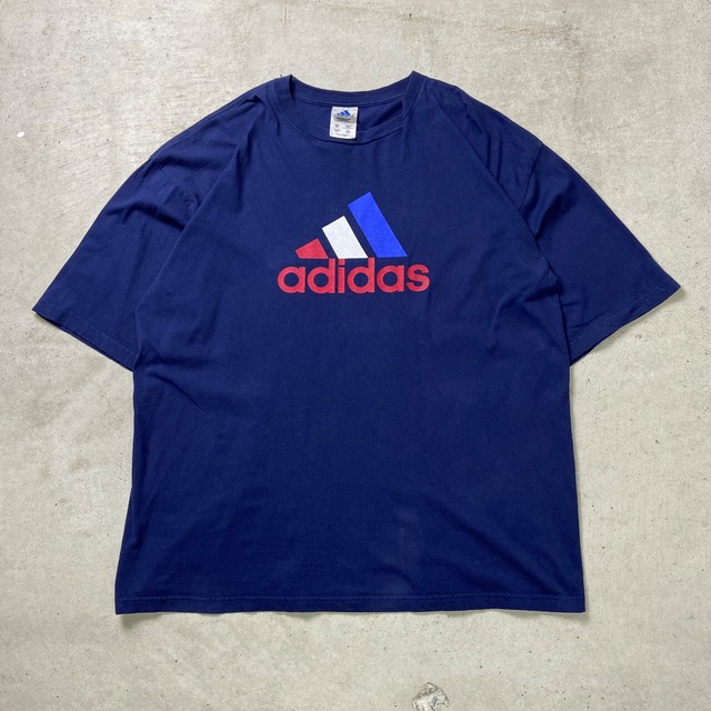 90年代 adidas アディダス パフォーマンスロゴ プリント Tシャツ
