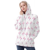 Women's All Over Print Hoodie White 4302