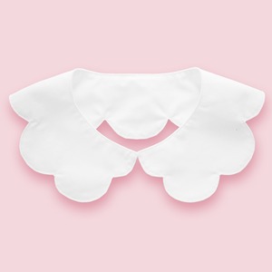 ♡Crassic Frill Collar♡　つけ襟　付け襟　フラットカラー スカラップフリルカラー　クラシック　コットン　黒　紺　白　ベージュ