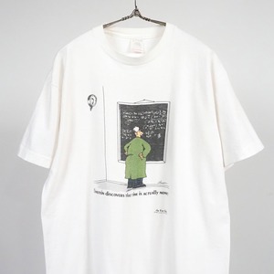 90’s Einstein Funny T-shirt XL USA製 Fruit Of The Loom アインシュタイン Tシャツ ホワイト