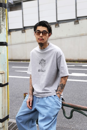 CUTRATE HEAVEN IS FULL LOGO DROP SHOULDER S/S T-SHIRT