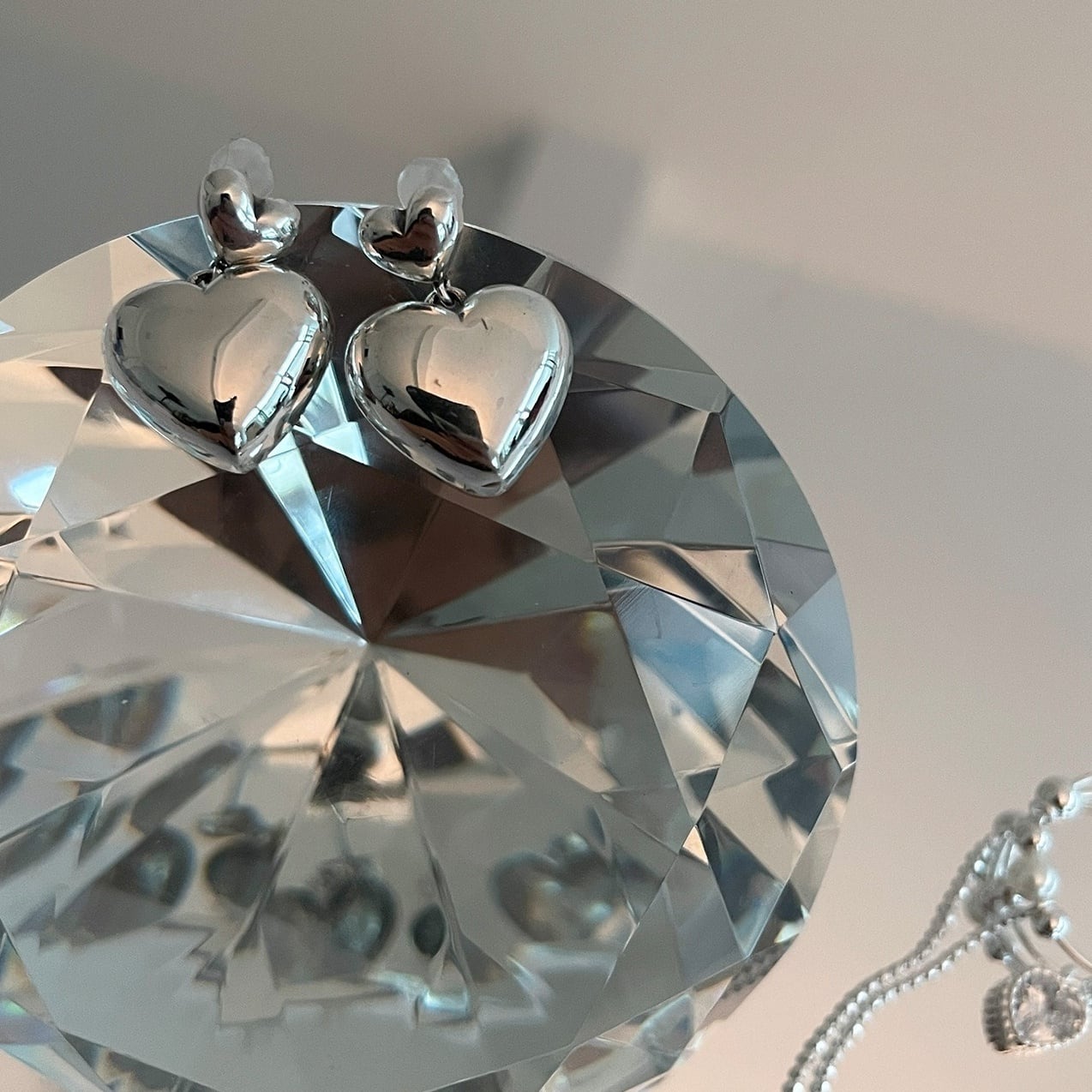 送料無料】 ピアス ハートピアス シルバー ダブルハートピアス