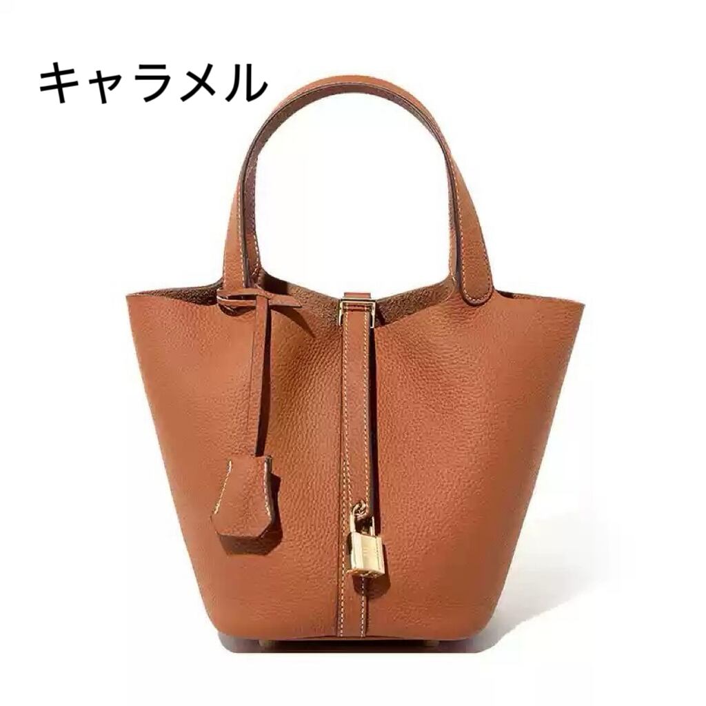 キューブバッグ 本革 カデナ ゴールド S/Mサイズ ハンドバッグ