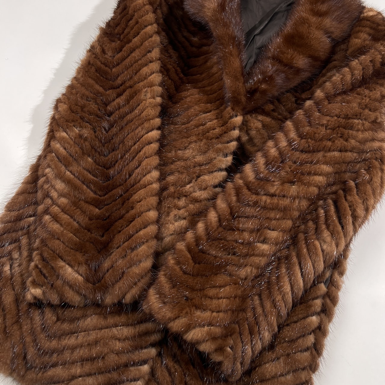 SAFRON サフロン 毛皮 MINK ミンク コート サイズ 11 /本毛皮/ブラウン系/レディース