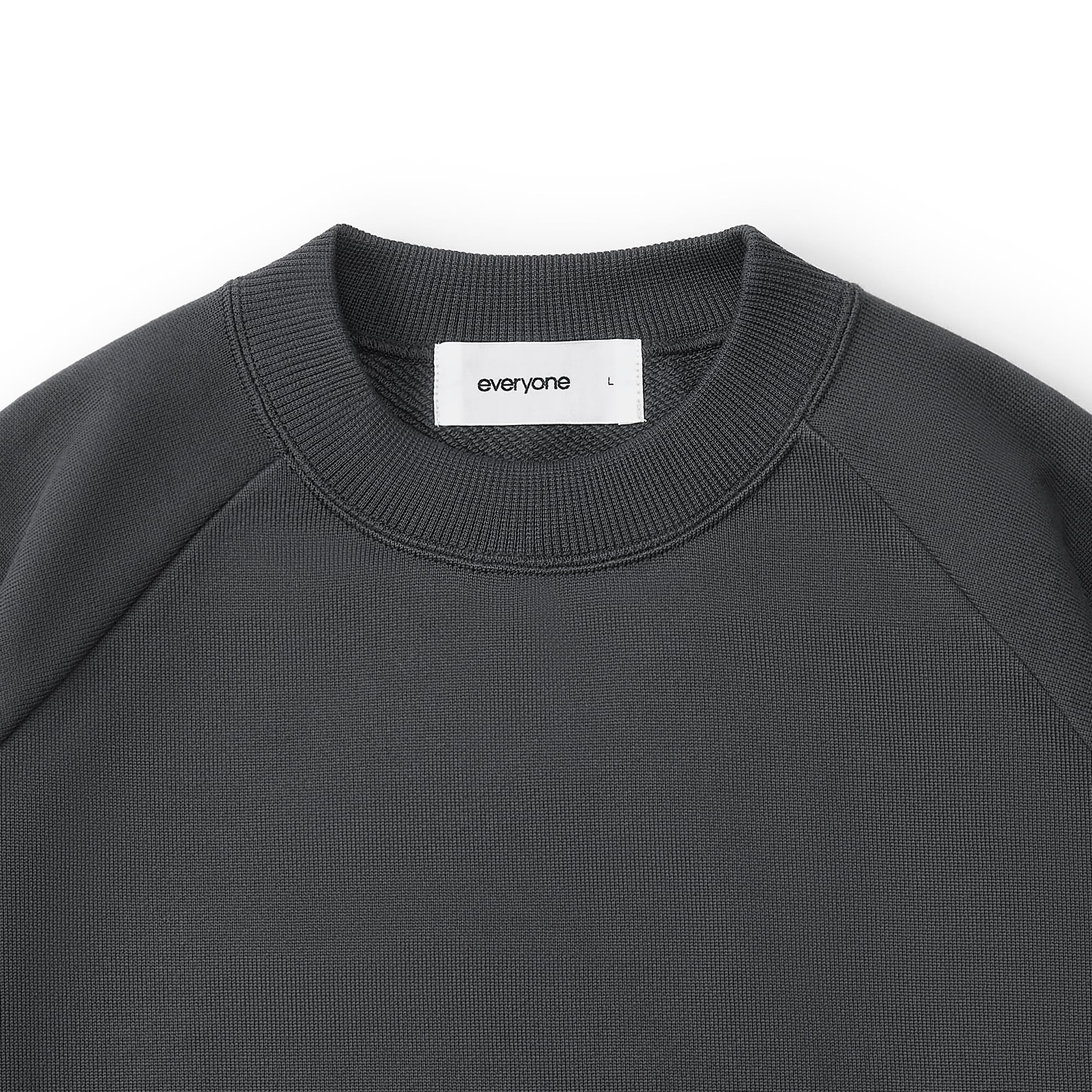 everyone luxury cotton crew neck sweatshirt (CHARCOAL) | everyone