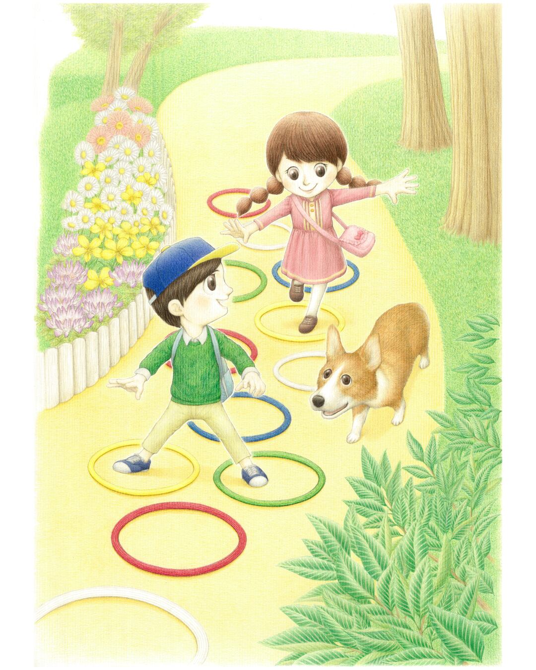 色鉛筆画「CAT WALK」レプリカ