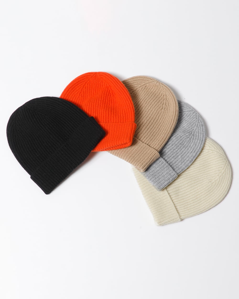 JOSHUA ELLIS カシミヤリブ ビーニー(ニット帽)