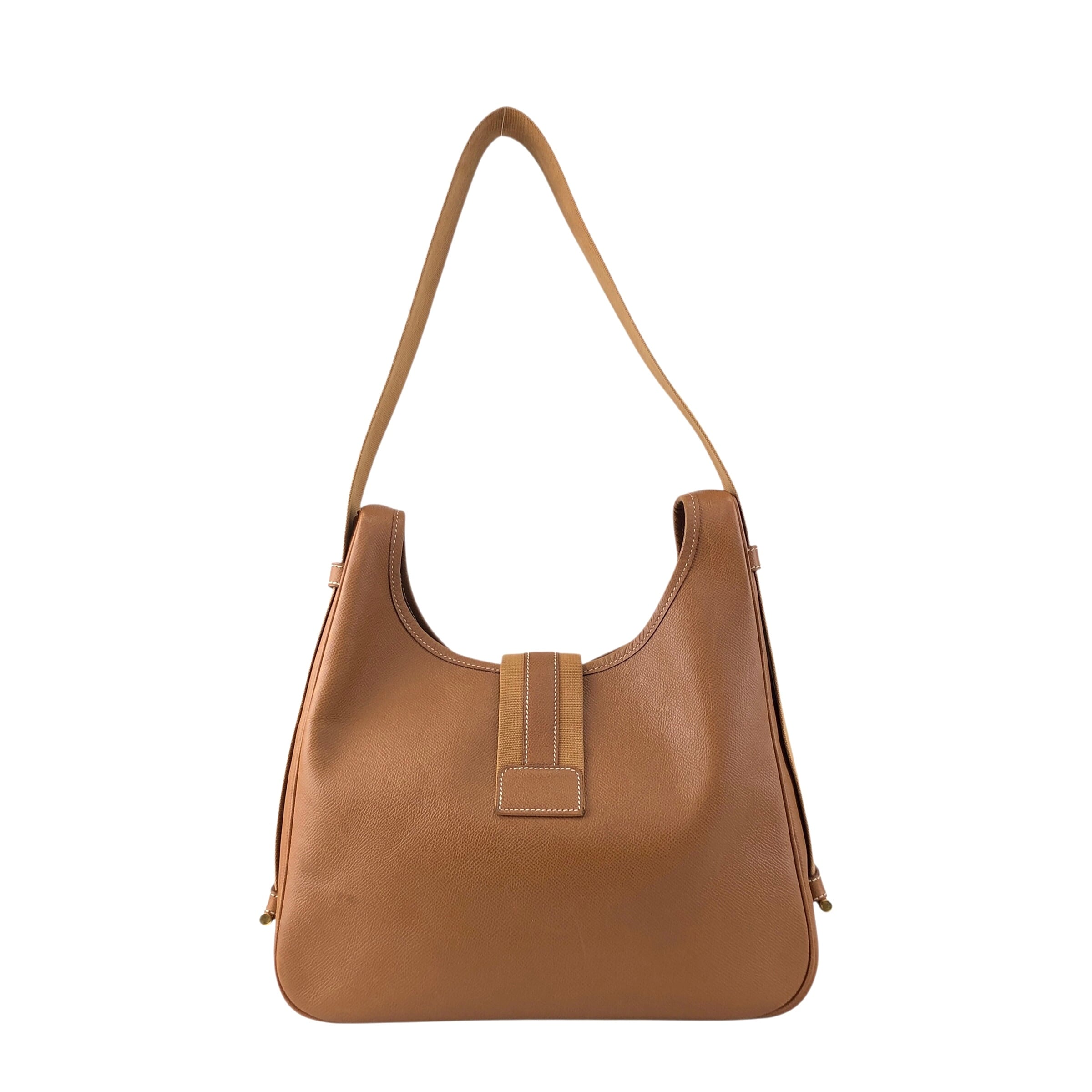 HERMES エルメス サコ ショルダーバッグ キャメル クシュベル レザー