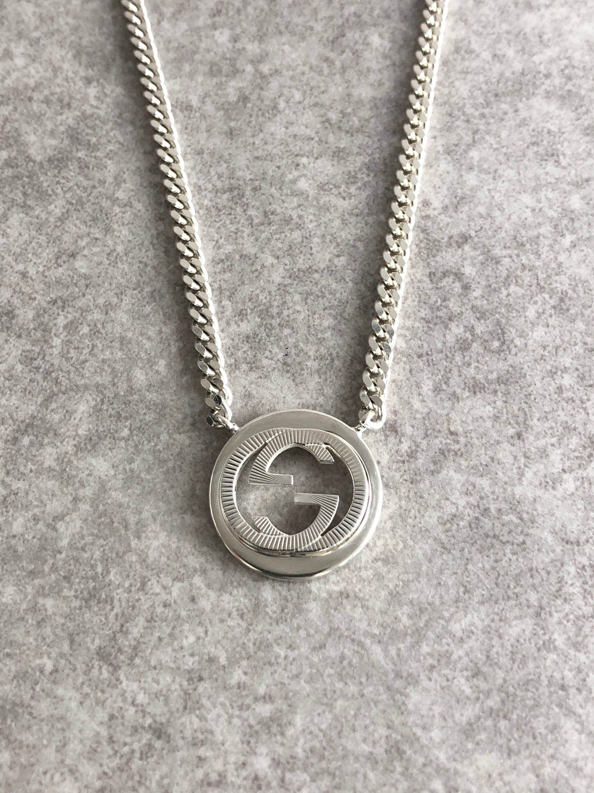 GUCCI グッチ ネックレス シルバー インターロッキングG 925 vintage