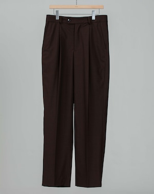 Stretch Wool Slacks - Brown