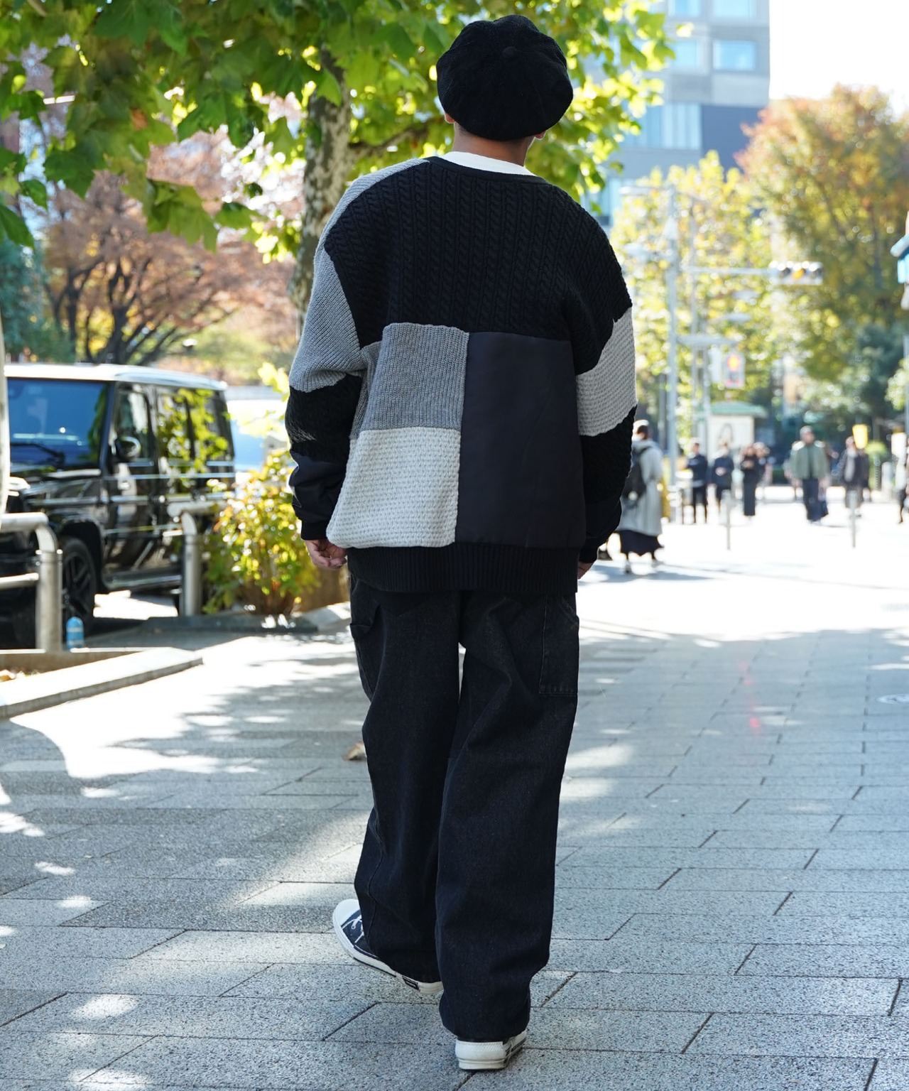 【#Re:room】PATCHWORK DESIGN KNIT CARDIGAN［REK127］