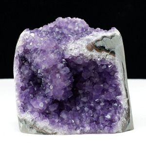 1.8Kg アメジスト クラスター ウルグアイ産 原石 amethyst 一点物 台座付属 182-7993