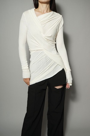 SWITCHING DRAPE TOPS  (WHITE) 2311-53-501