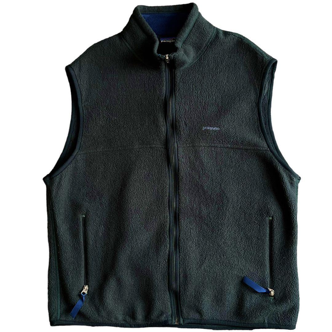 90s patagonia パタゴニア シンプルシャツ シンチラフリース ベスト袖丈610cm