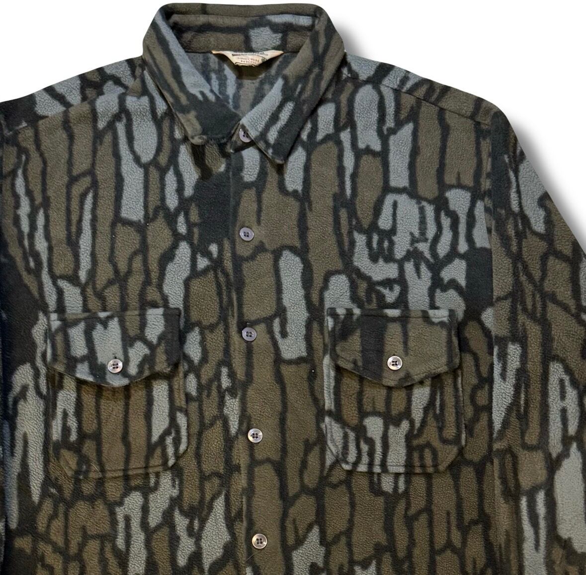 90s Cabela's Trebark Camo Fleece L/S Shirt | RIDDLE clothing