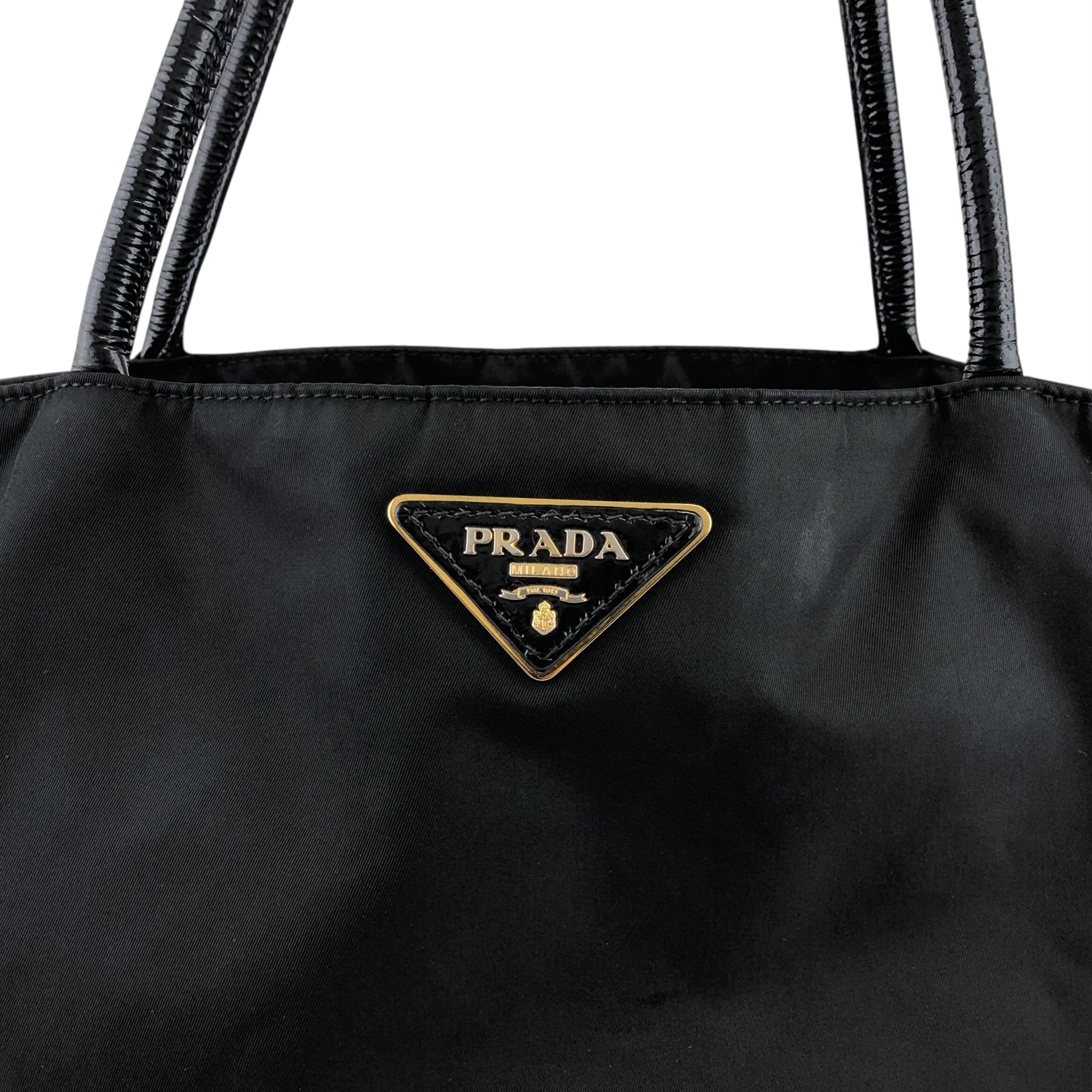 PRADA プラダ ハンドバッグ ブラック ロゴ ナイロン vintage