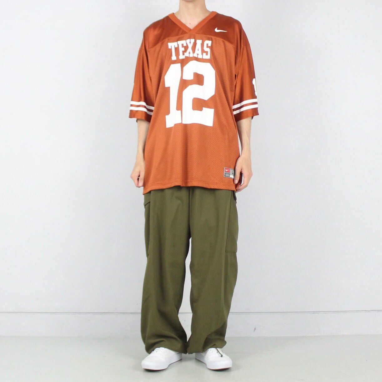 NIKE S/S ダークオレンジ TEXAS ナンバリングゲームシャツ【FF-5756】 | cv