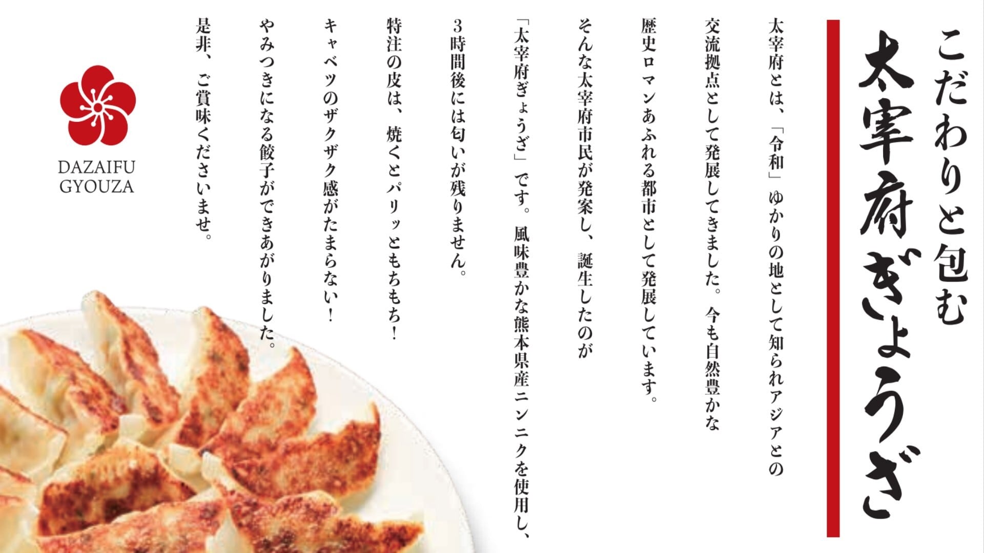 送料無料。話題のニンニクの匂いが消える餃子!太宰府ぎょうざ 送料無料。話題のニンニクの匂いが消える餃子!太宰府ぎょうざ