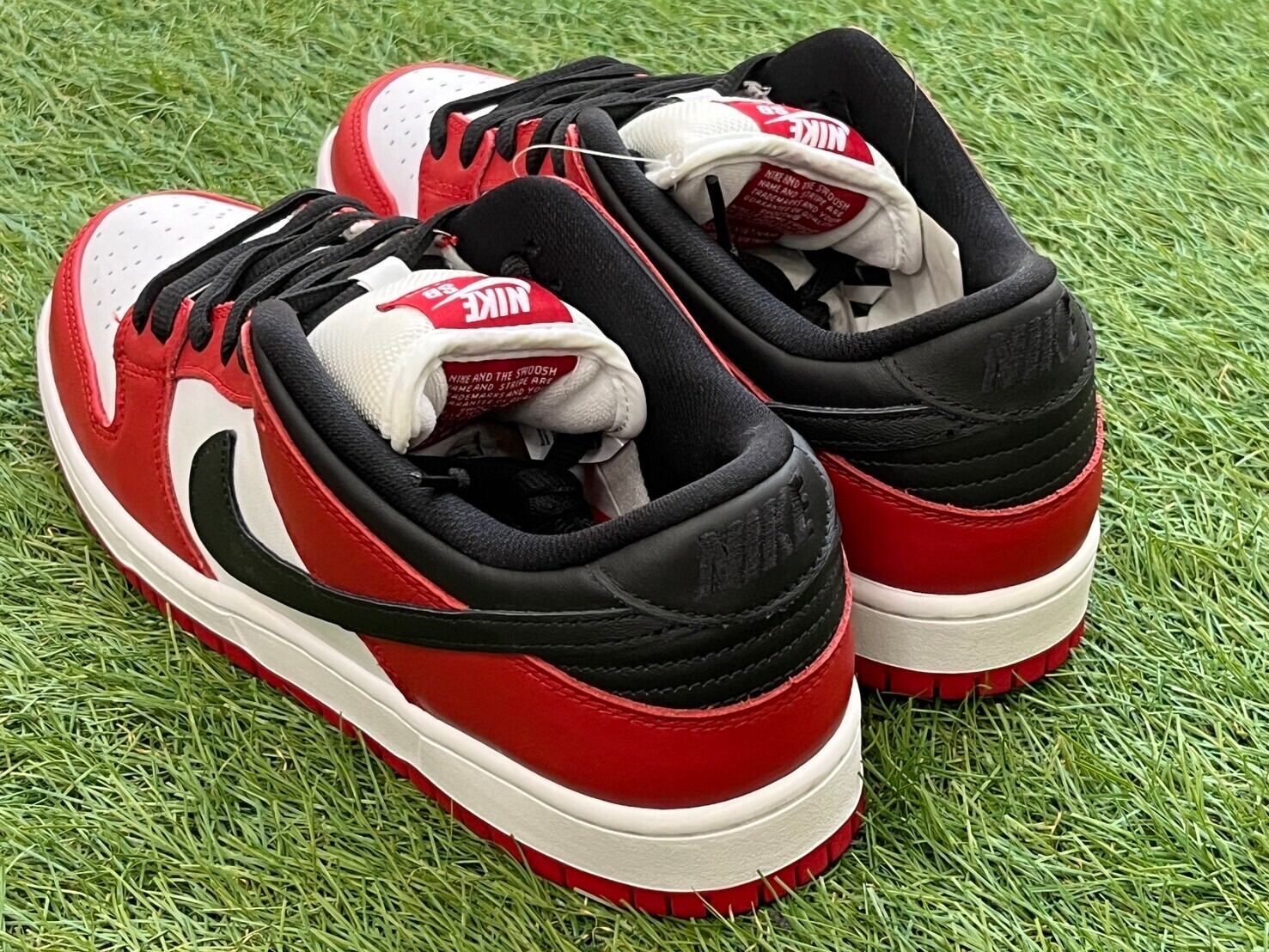 NIKE SB DUNK LOW PRO J-PACK CHICAGO VARSITY RED AND WHITE BQ6817 