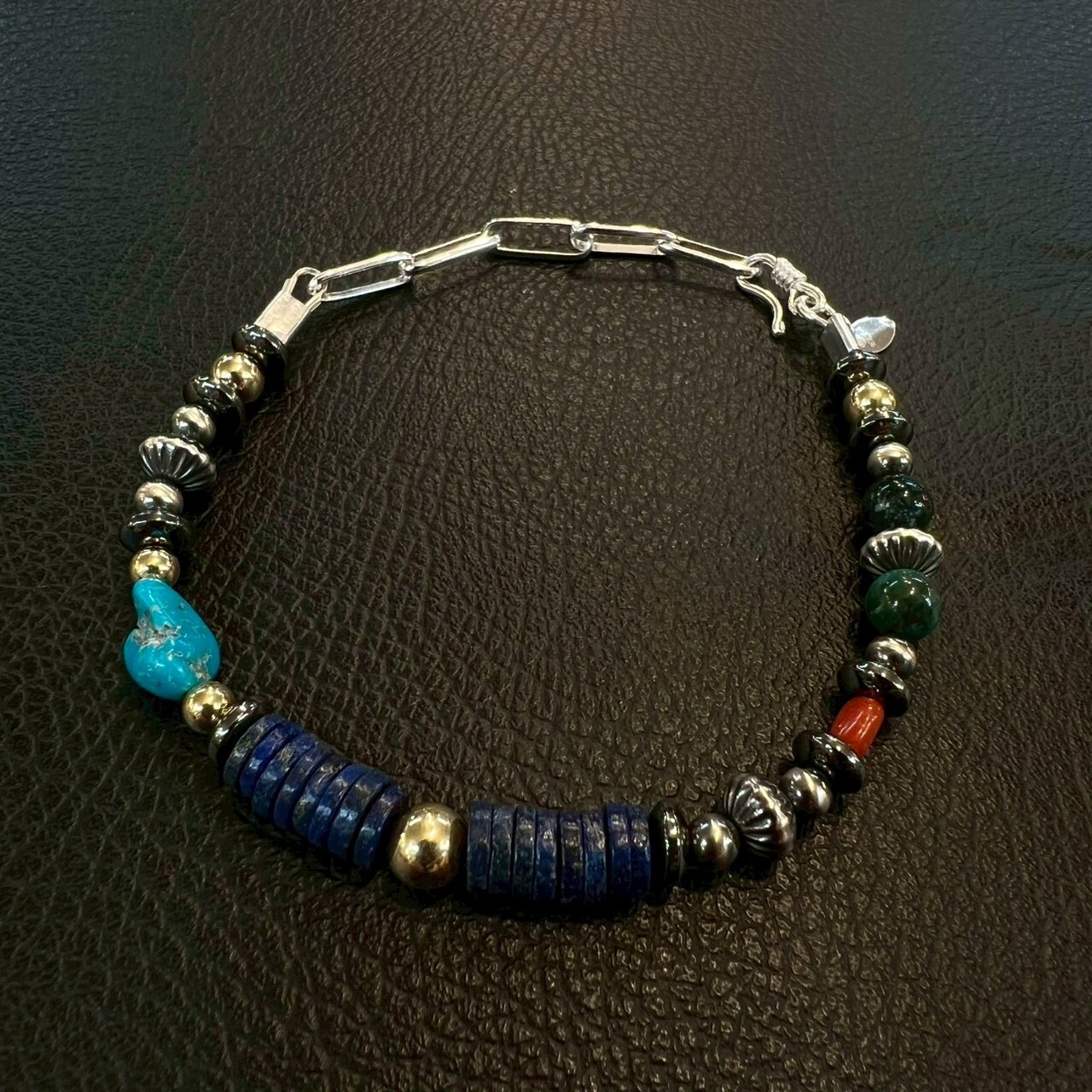 ブライト（Bright）ブレスレット（Wave Lapis Lazuli) 17〜22cm - 1
