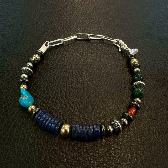 ブライト（Bright）ブレスレット（Wave Lapis Lazuli) 17〜22cm