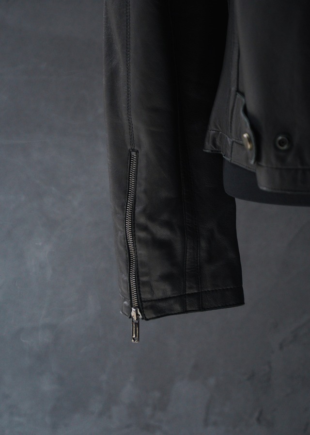 EMPORIO ARMANI 05AW double zip single riders jacket