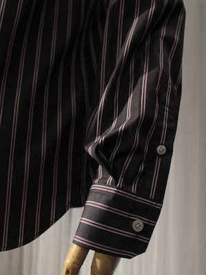 Garage.U.W DOUBLE STRIPE CUT AWAY SHIRT Burgundy