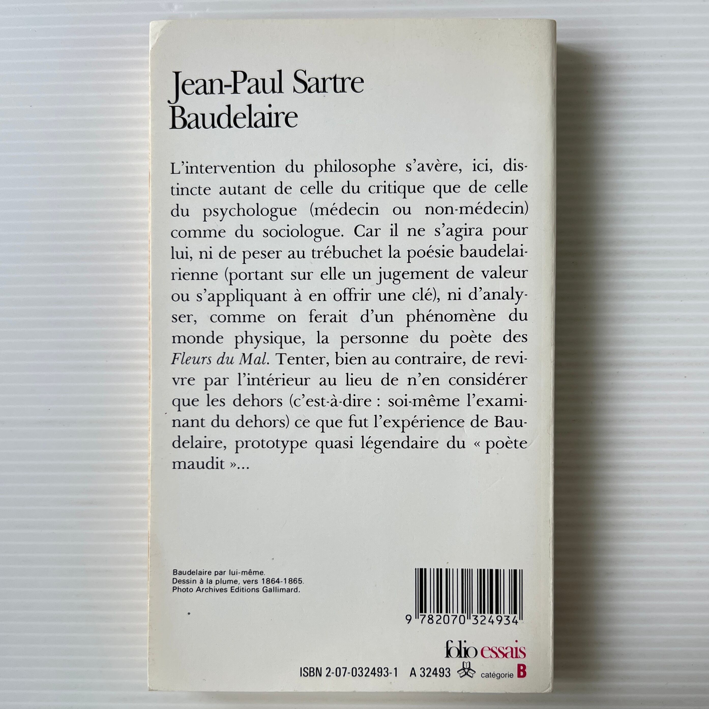 Baudelaire <Folio classique> ボードレール / Jean-Paul Sartre ジャン=ポール・サルトル / Gallimard