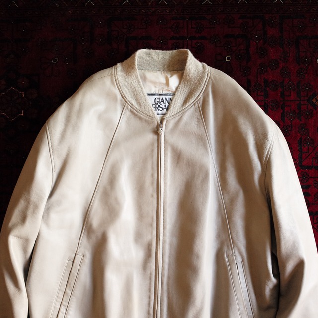 GIANNI VERSACE レザーボンバージャケット ブルゾン フライト