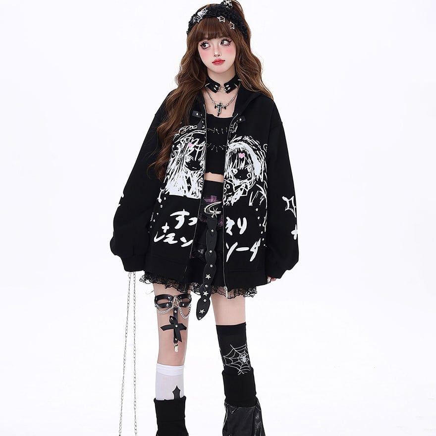 ✨極美品✨ozz on hikozoh ニットパーカー 龍 ロリータ ゴスロリ b86c33d9b213d0e277c77c011a1757