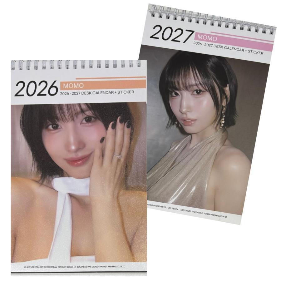 モモ MOMO トゥワイス TWICE 2026 2027 2年分 卓上 カレンダー DESK